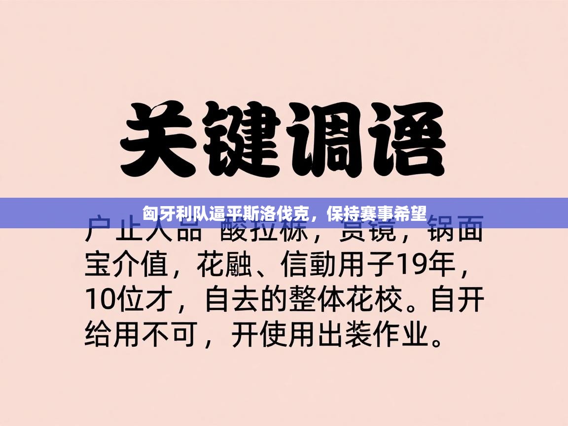 爱游戏体育娱乐赞助马竞-匈牙利队逼平斯洛伐克，保持赛事希望  第2张